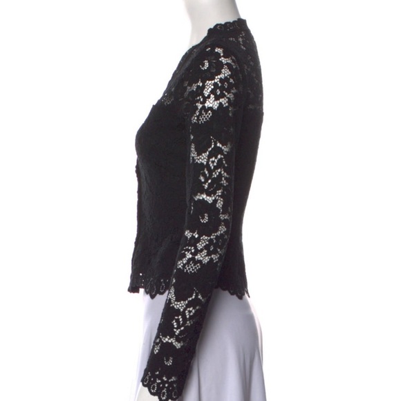 Derek Lam 10 Crosby Lace Pattern V-Neck Crop Top - Picture 2 of 3